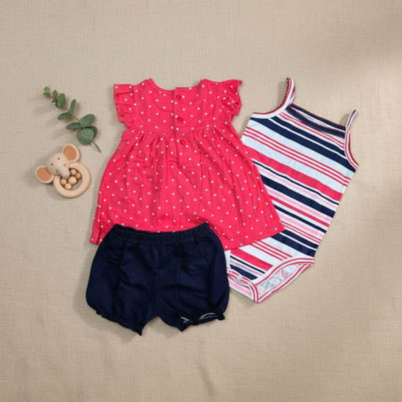 New Without Tags Carter’s Baby girl outfit  3 pieces set size 24 months - Picture 3 of 3
